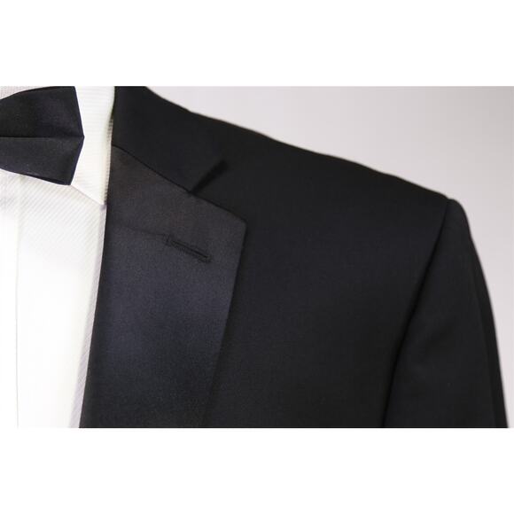 Calvin Klein Mens Extreme Slim Fit Black Tuxedo Formal Wedding Blazer Jacket 46L - Picture 4 of 9